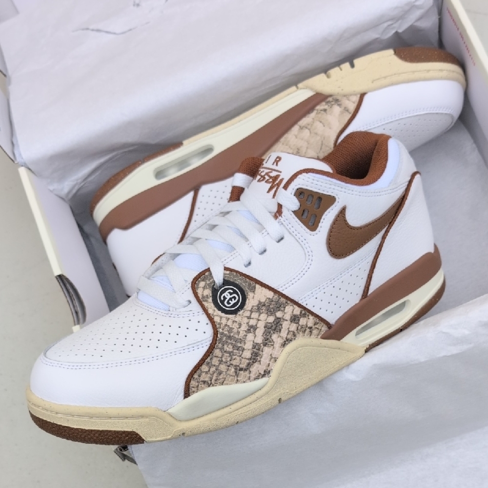 Nike Air Flight 89 Low x STUSSY - Pecan - Men's Size 10.5 ( FD6475-100 )